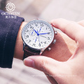 OCHSTIN GQ050C Top Brand Genuine Leather Men Japan Movement Luxury Calendar Chronograph 6 Pins Analog Quartz Wrist Watches